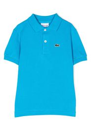 Lacoste Kids logo-patch cotton polo shirt - Blau