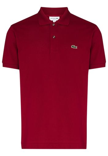 Lacoste logo-embroidered short-sleeve polo shirt - Rot