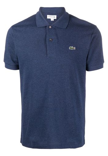 Lacoste logo-patch short-sleeve polo shirt - Blau