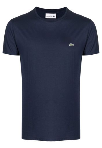 Lacoste logo-embroidered T-shirt - Blau