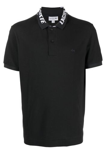 Lacoste logo piqué polo shirt - Schwarz