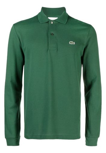 Lacoste logo-patch cotton polo shirt - Grün