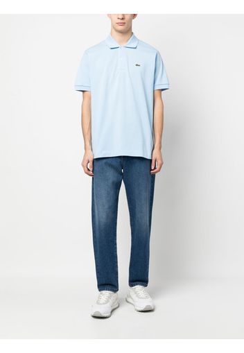 Lacoste logo-patch polo shirt - Blau