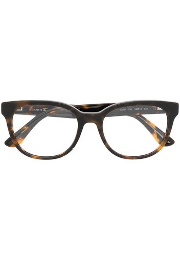 Lacoste tortoiseshell square-frame glasses - Braun