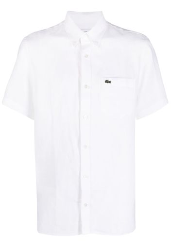 Lacoste embroidered logo short-sleeve shirt - Weiß