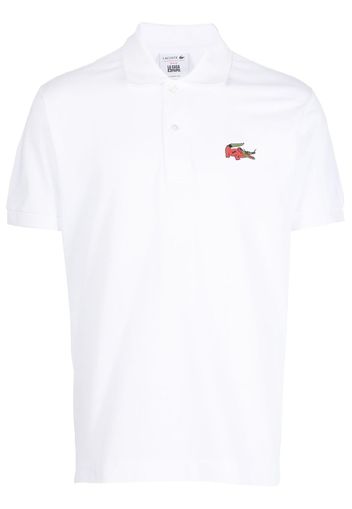 Lacoste logo-patch cotton polo shirt - Weiß