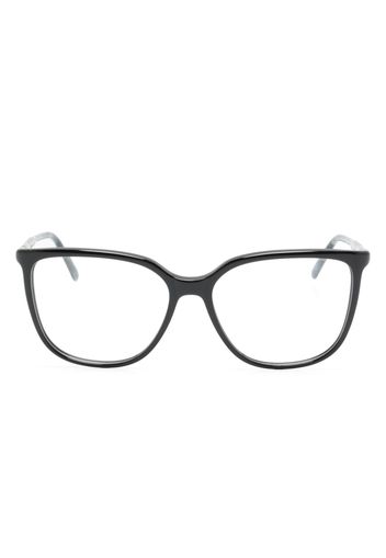 Lacoste Eckige Brille mit marmoriertem Effekt - Schwarz