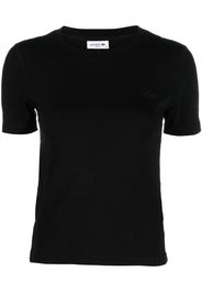 Lacoste logo-patch T-shirt - Schwarz