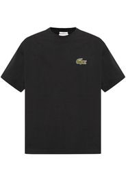 Lacoste logo-embroidered T-shirt - Schwarz