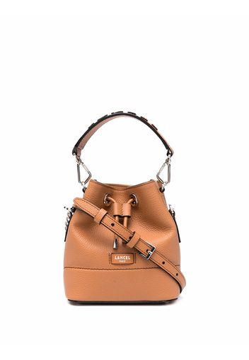 Lancel drawstring leather bag - Braun