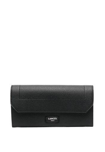 Lancel logo-patch leather wallet - Schwarz