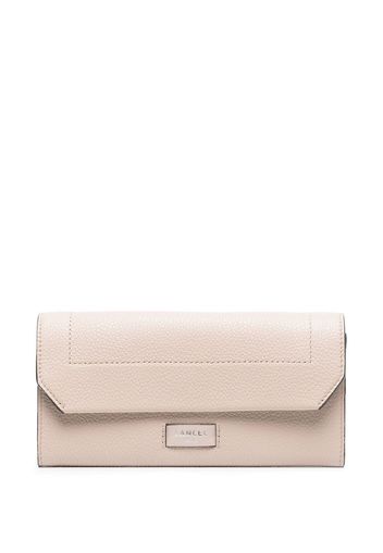 Lancel slim flap wallet - Nude