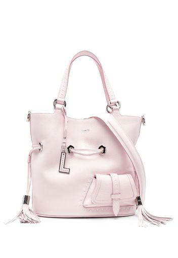 Lancel tassel-drawstring leather bucket bag - Rosa