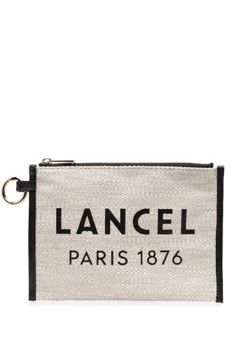 Lancel Clutch mit Logo-Print - Nude