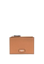 Lancel zip leather cardholder - Nude