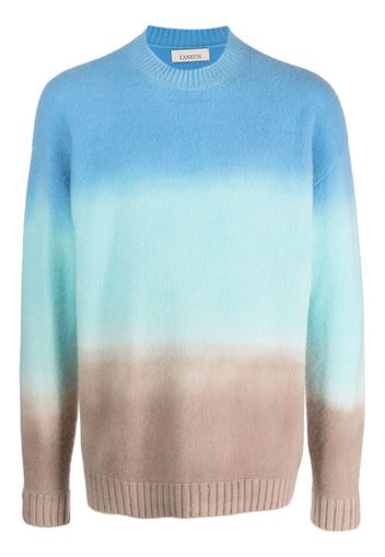 Laneus fine-knit crew-neck jumper - Blau