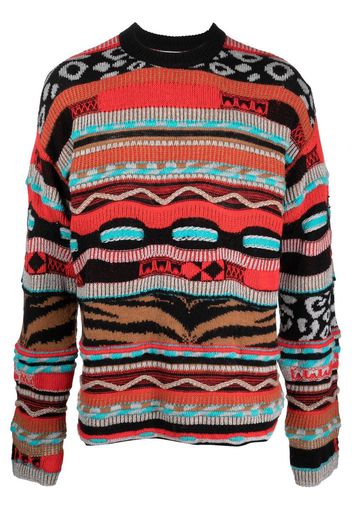 Laneus Pullover mit Jacquardmuster - Rot