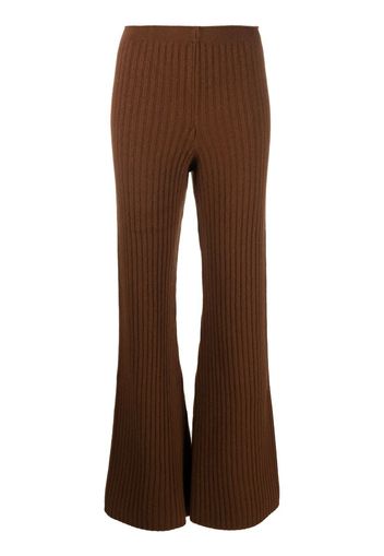 Laneus knitted wool trousers - Braun