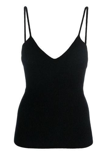 Laneus V-neck knitted tank top - Schwarz