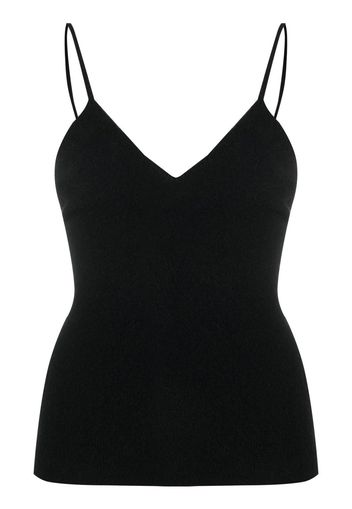 Laneus V-neck knitted tank top - Schwarz