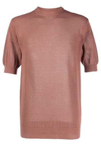 Laneus short-sleeve cotton T-shirt - Braun