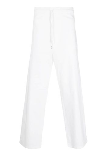 Laneus drawstring-fastening loose-fit trousers - Weiß