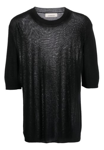 Laneus short-sleeve Bemberg sweatshirt - Schwarz