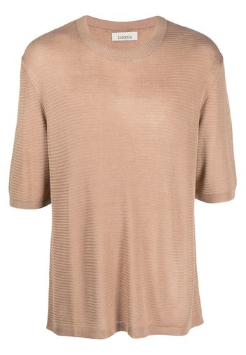 Laneus short-sleeve Bemberg jumper - Nude