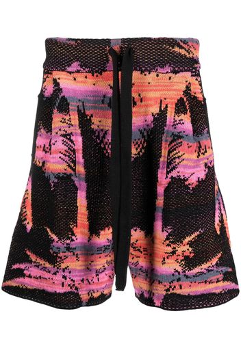 Laneus printed bermuda shorts - Schwarz