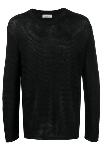 Laneus long-sleeve knit sweater - Schwarz