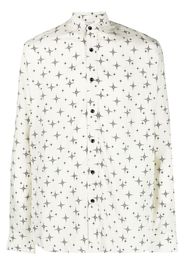 Laneus graphic-print longs-sleeve shirt - Weiß