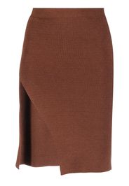 Laneus high-slit knitted skirt - Braun