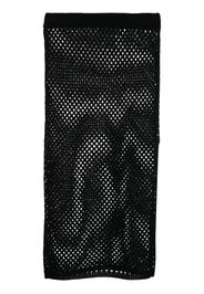 Laneus perforated knitted cotton skirt - Schwarz