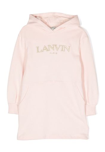 Lanvin Enfant Kapuzenkleid mit Logo-Applikation - Rosa