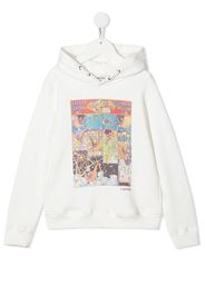 LANVIN Enfant Hoodie mit Cartoon-Print - Weiß