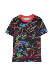 Lanvin Enfant graphic-print crew-neck T-shirt - Blau