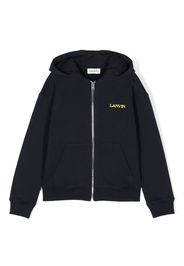 Lanvin Enfant logo-embroidered hooded jacket - Blau