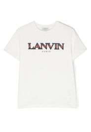 Lanvin Enfant T-Shirt mit Logo-Stickerei - Weiß