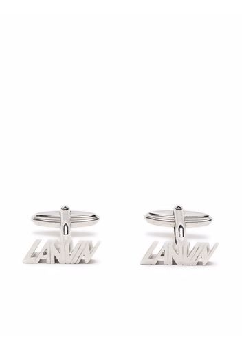 LANVIN logo-lettering cufflinks - Silber