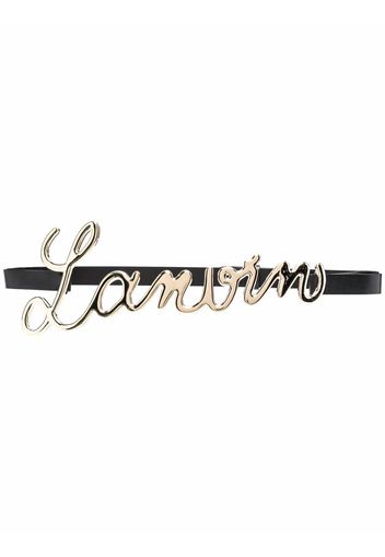 LANVIN logo-lettering leather belt - Schwarz