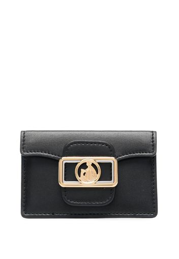 Lanvin logo-plaque detail foldover wallet - Schwarz