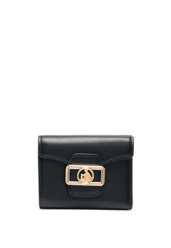 Lanvin small logo-plaque leather purse - Schwarz