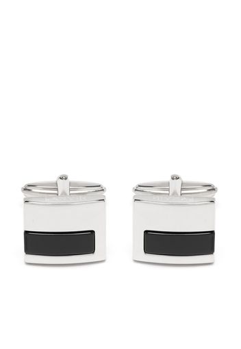 Lanvin square engraved-logo cufflinks - Silber