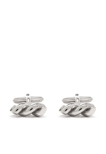 Lanvin twisted cufflink - Silber