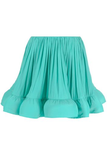 Lanvin ruffled flared miniskirt - Grün