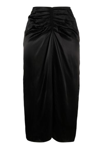 Lanvin gathered-waist midi skirt - Schwarz