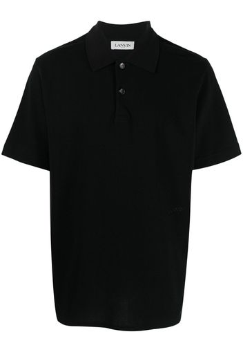 Lanvin Poloshirt mit Logo-Stickerei - Schwarz