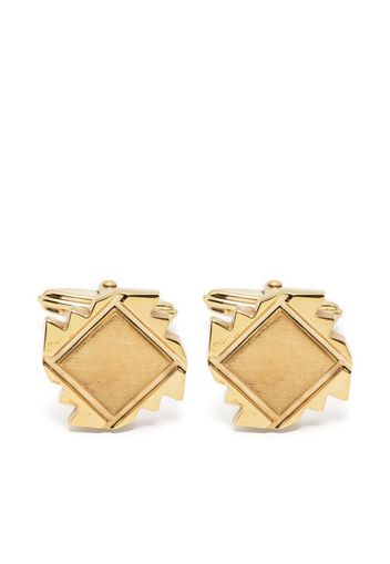 Lanvin geometric-shape polished cufflinks - Gold