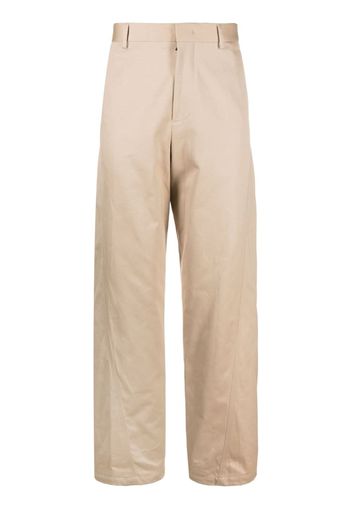 Lanvin Twisted cotton chino trousers - Nude