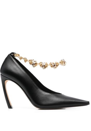 Lanvin Swing 95mm knotted-chain pumps - Schwarz